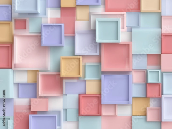 Obraz Pastel square Geometric Tile Pattern Background