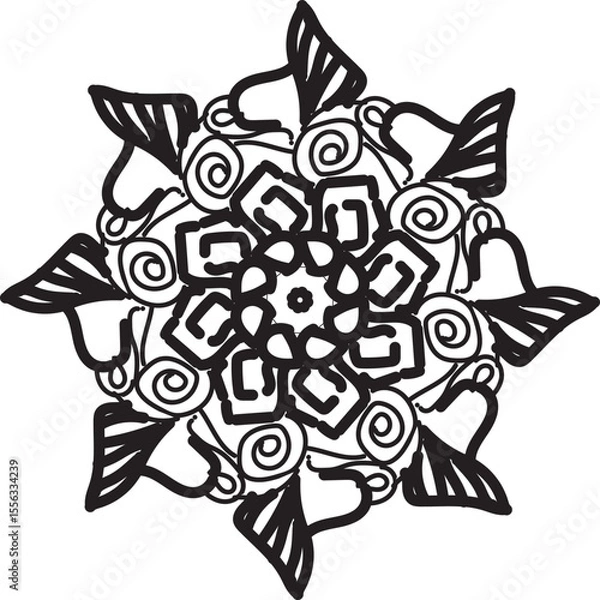 Obraz black and white star