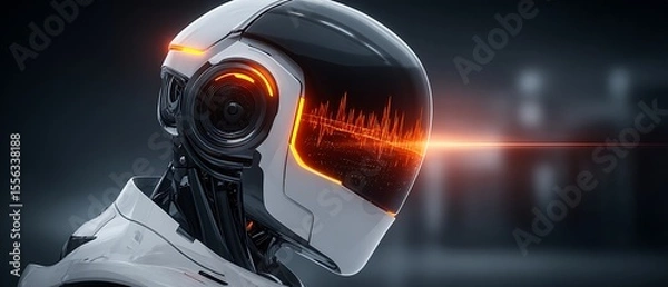 Obraz Futuristic robot head (1)