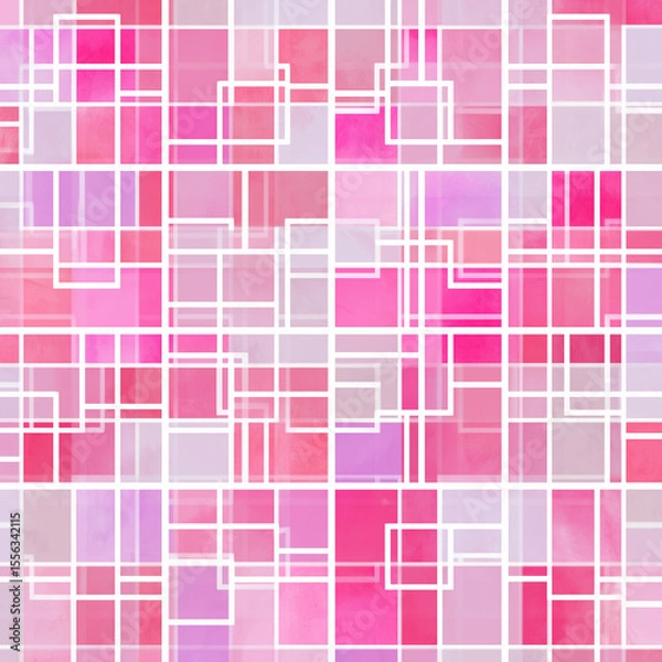 Obraz pink and white square Geometric Tile Pattern Background 