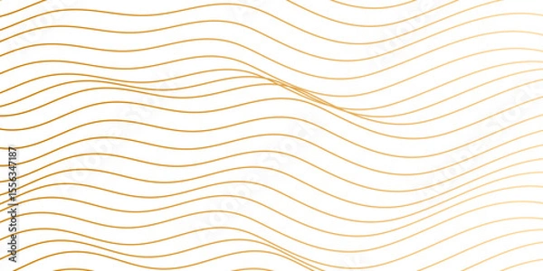 Fototapeta Abstract white flowing wave lines background. Modern glowing moving lines design. Transparent PNG available
Luxury golden flowing wave curved lines, frequency wavy sound, technology curve line backgro