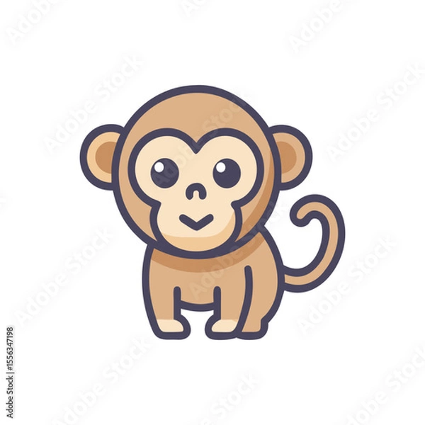 Fototapeta Monkey vector Icon