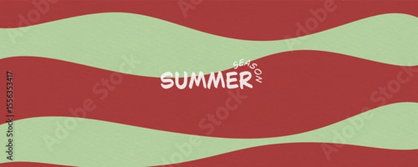 Fototapeta A watercolor style ocean or beach background illustration in light red.