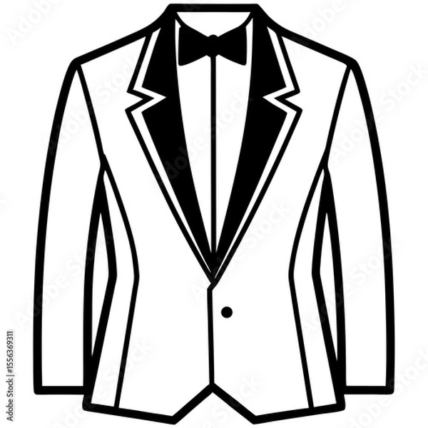 Obraz Classic Tuxedo Jacket Vector Illustration