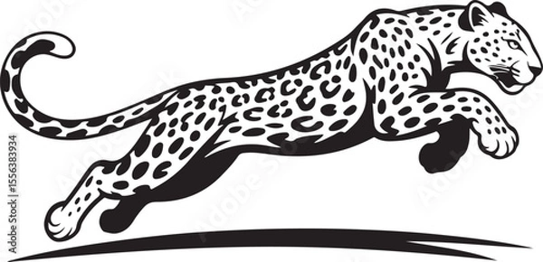 Obraz Panther Silhouette vector illustration