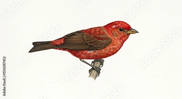 Fototapeta robin in ranch