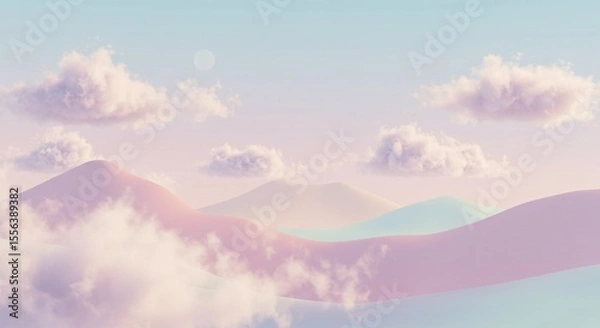 Fototapeta clouds over the mountains