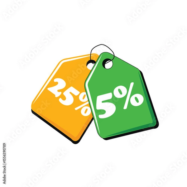 Obraz discount price tags isolate on white background
