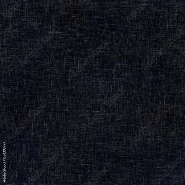 Fototapeta Black linen fabric texture seamless pattern