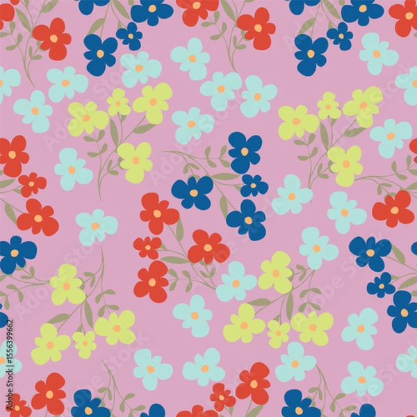 Fototapeta vintage floral seamless pattern. Rich with nostalgia and classic elegance, this pattern evokes the charm of a bygone era for print and textile