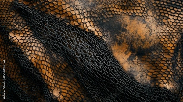 Obraz net and leather texture 