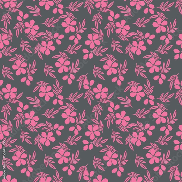 Fototapeta vintage floral seamless pattern. Rich with nostalgia and classic elegance, this pattern evokes the charm of a bygone era for print and textile