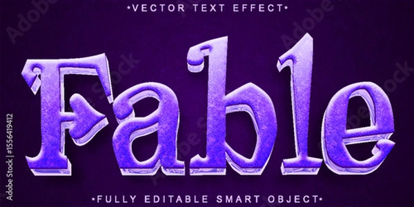 Fototapeta  Magical Enchanted Fantasy Tale Fable Style Design Vector Fully Editable Smart Object Text Effect