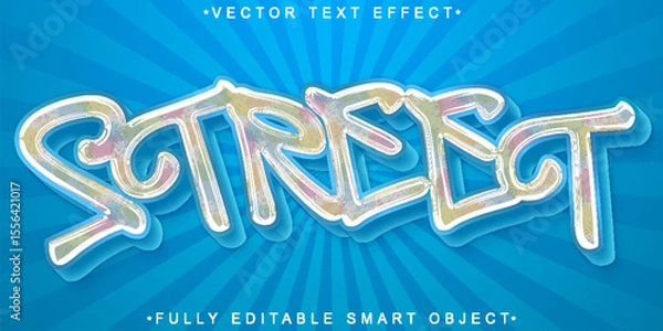 Fototapeta  Vibrant Urban Street Graffiti Bold Colorful Art Style Design Vector Fully Editable Smart Object Text Effect
