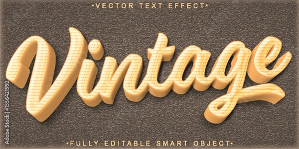 Fototapeta  Classic Nostalgic Vintage Retro Timeless Elegant Style Design Vector Fully Editable Smart Object Text Effect