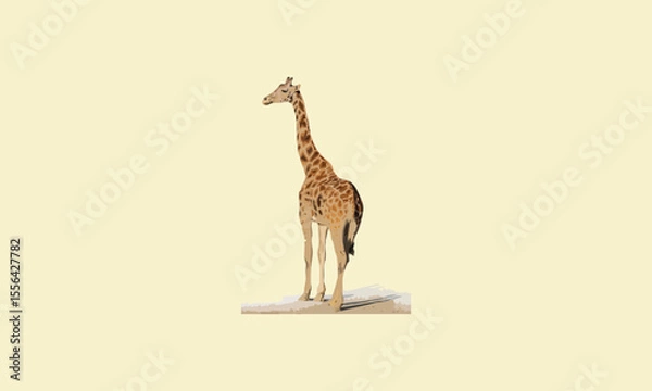 Fototapeta Vector giraffe design fully editable high quality