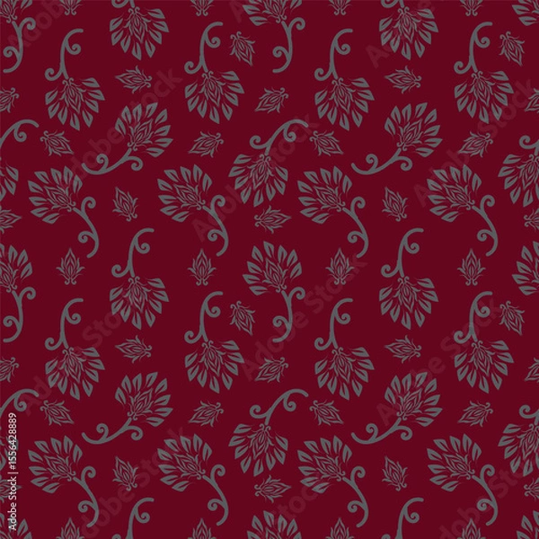 Fototapeta vintage floral seamless pattern. Rich with nostalgia and classic elegance, this pattern evokes the charm of a bygone era for print and textile
