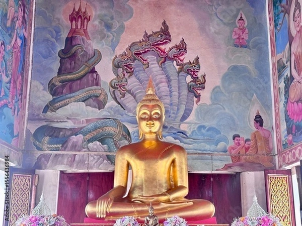 Obraz buddha statue in the temple