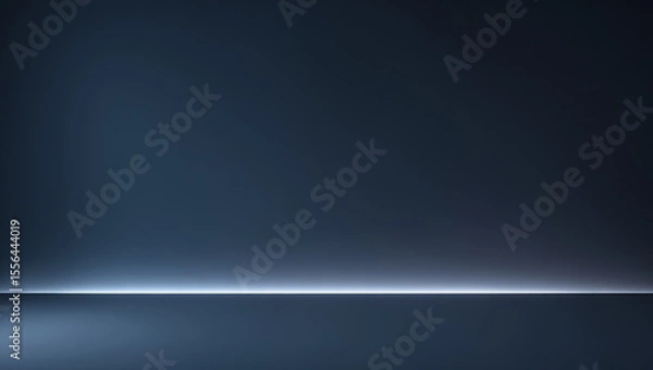 Obraz Dark background. Blue wall and floor with light in the center