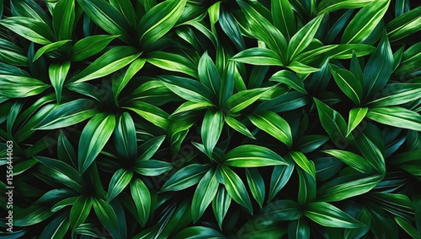 Obraz Green foliage background. abstract leaf texture wall