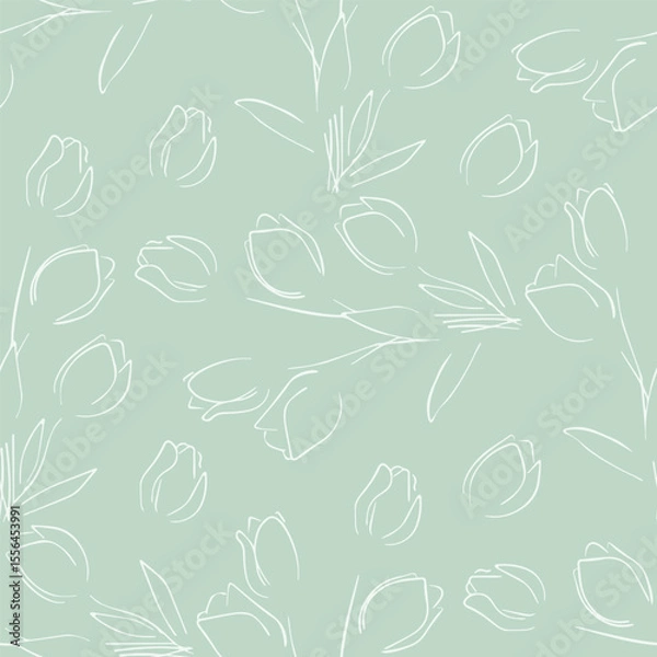 Fototapeta tulip_outline-02.eps