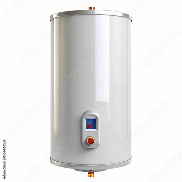Obraz An electric boiler water heater isolated on a white background