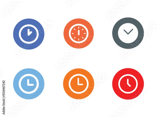 Fototapeta Time and Clock Icons. Editable Stroke. Pixel Perfect. For Mobile and Web. Alarm Clock, Appointment, Investment, Management, Performance.