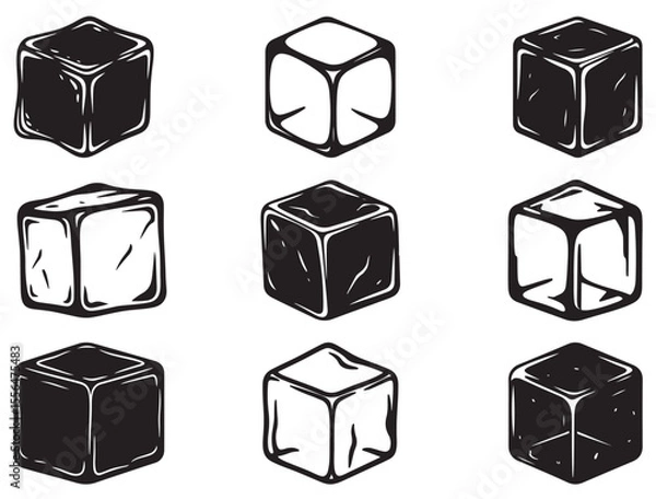 Fototapeta  ICE CUBES SILHOUETTE