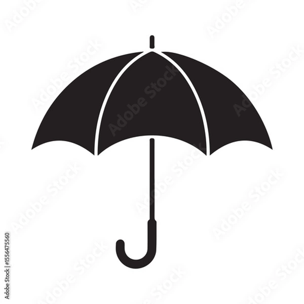 Fototapeta Umbrella silhouette vector illustration design. Umbrella icon design.