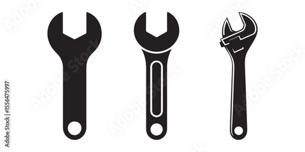 Fototapeta Wrench icon design. Wrench vector illustration. Spanner symbol.
