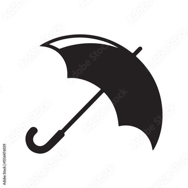 Fototapeta Umbrella silhouette vector illustration design. Umbrella icon design.