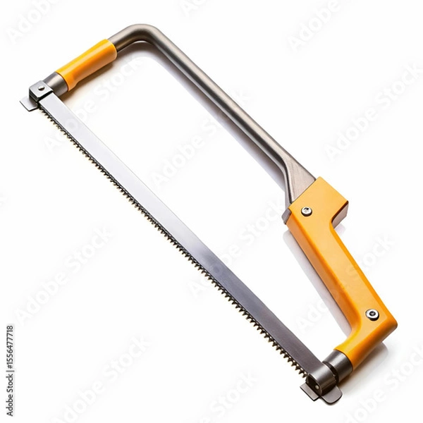 Obraz A hacksaw placed on a white background, featuring