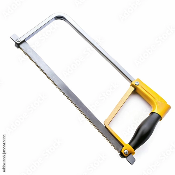 Obraz A hacksaw placed on a white background, featuring