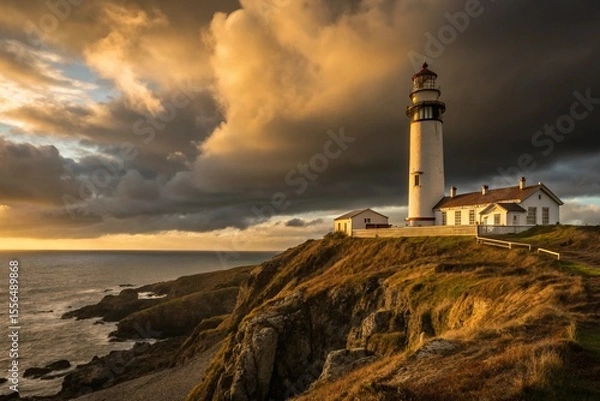 Obraz Iconic Structure: Lighthouse in Ethereal Light