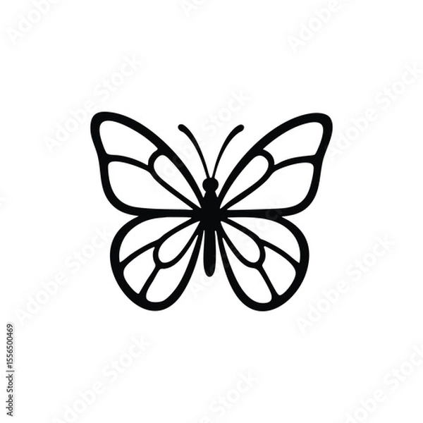 Obraz butterfly minimalist vector logo