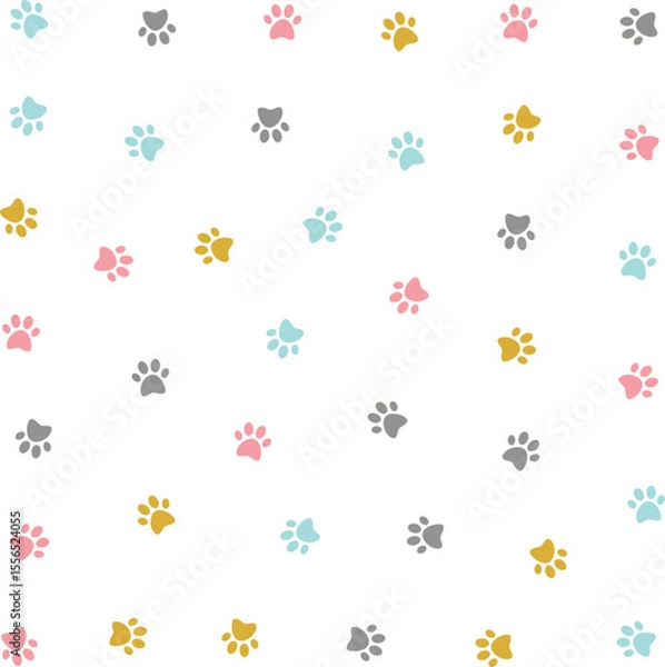 Fototapeta dog icon pattern.dog foot  pattern.