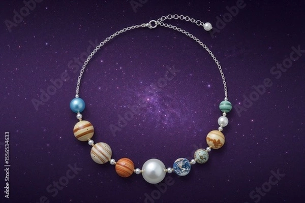 Fototapeta Planet Necklace in Outer Space