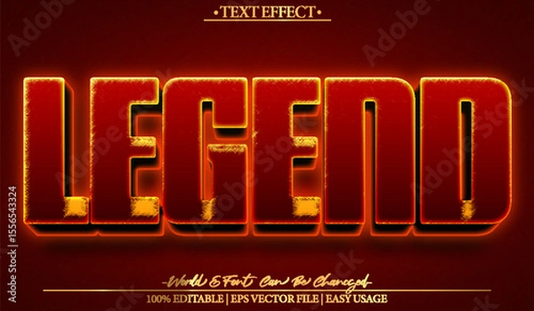 Fototapeta Legend Vector Text Effect Editable Alphabet Kingdom Historical Ancient Emporer