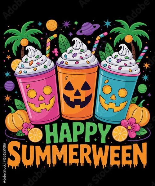 Obraz Happy summerween funny illustration