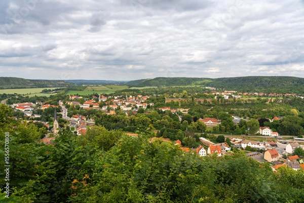 Obraz View of Bad Kösen, a district of the city of Naumburg in the Burgenlandkreis district in Saxony-Anhalt