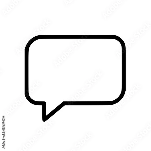 Obraz Outline icon of a speech bubble for communication concept  