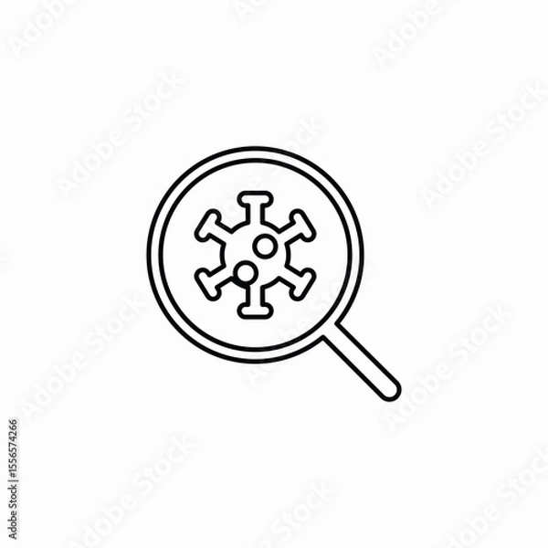 Fototapeta research virus icon sign vector