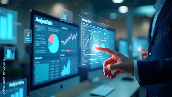 Fototapeta Data Analysis Technology Interface Illustration