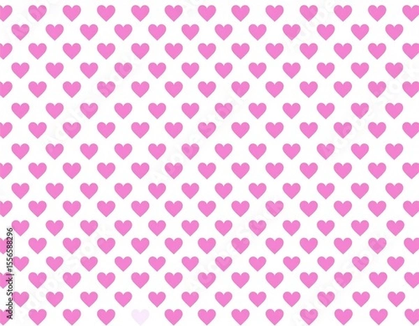 Fototapeta Pink hearts on white background