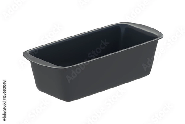 Fototapeta Rectangular cake mold isolated on white background. 3d render