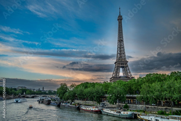 Fototapeta Eiffel Tower Seine River View