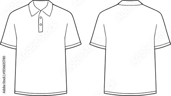 Obraz Polo shirt – front and back view