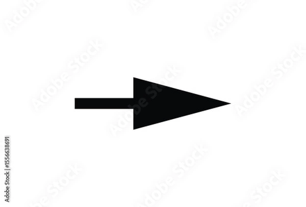 Obraz black arrow isolated on white