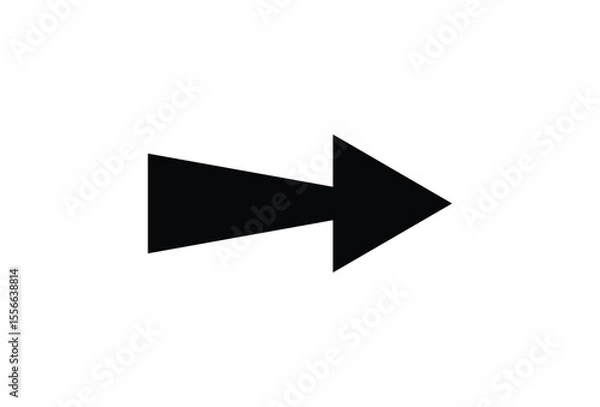 Obraz Black arrow sign icon. vector illustration.