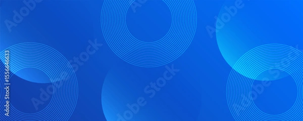 Fototapeta Abstract blue circle background with subtle blue gradient. Featuring geometric patterns, ideal for modern designs, digital projects, banners and creative visual presentations.